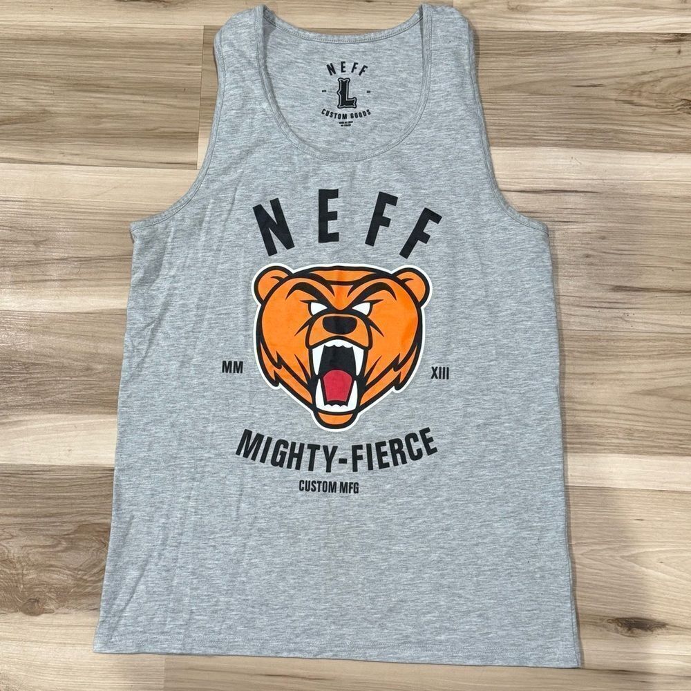 Neff Mighty Fierce Grey Sleeveless Tank Top Men’s Large